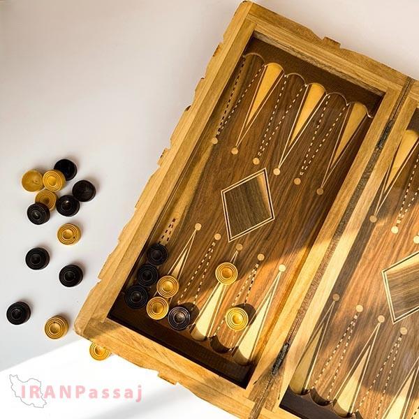 تخته نرد سنندج منبت کاری گردو همراه با مهره SH426 – هنر دست اصیل کردستان با چوب طبیعی – خرید اینترنتی از ایران پاساژ