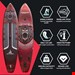  پدل برد بادی SKATINGER مدل Beast Bear رنگ قرمز - طراحی قدرتمند، تعادل بی‌نقص و مناسب برای موج‌سواری و ماجراجویی – خرید اینترنتی از ایران پاساژ