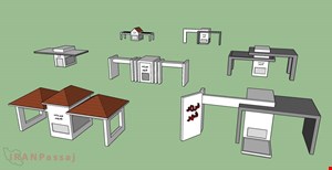 فایل اسکچاپ طراحی 7 عدد کانسپت سر در ورودی مجتمع مسکونی 
