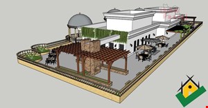 خرید اینترنتی فایل اسکچاپ طراحی روف گاردن پروژه برج باغ مینیاتور بابلسر