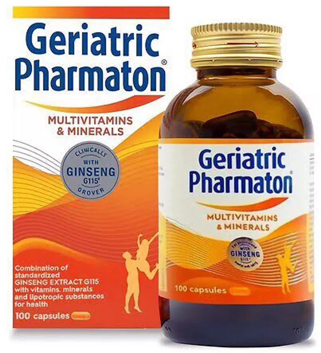 خرید کپسول فارماتون جریاتریک Pharmaton Geriatric صد عددی اصل | مولتی‌ویتامین حاوی جینسینگ G115