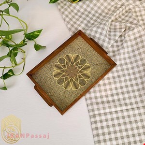 خرید اینترنتی سینی سرو و پذیرایی چای چوبی طرح خاتم Sh154 – سینی چوبی شیک و سنتی ایران پاساژ