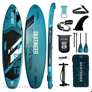 پدل برد بادی SKATINGER مدل Sports رنگ سبز - طراحی حرفه‌ای، پایدار و مناسب ورزش‌های آبی – خرید اینترنتی از ایران پاساژ