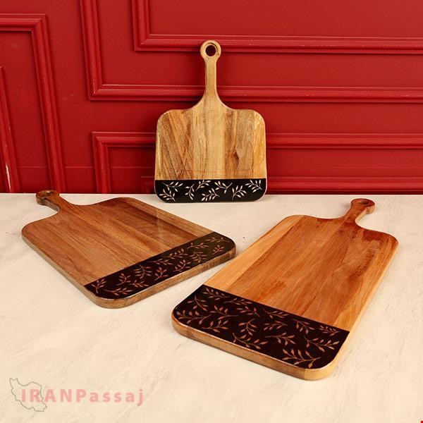 ست ۳ عددی تخته چوبی نقاشی شده برای برش و سرو | طراحی منحصربه‌فرد کد SH97