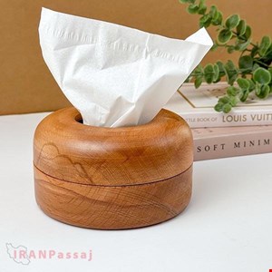 جادستمالی چوبی گرد SH531 – طراحی مینیمال دست‌ساز با چوب طبیعی راش – خرید اینترنتی از ایران پاساژ