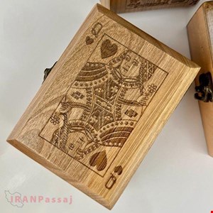 جعبه پاسور چوبی طرح‌دار لیزری مدل SH420 – روکش طبیعی گردو دست‌ساز – خرید اینترنتی از ایران پاساژ