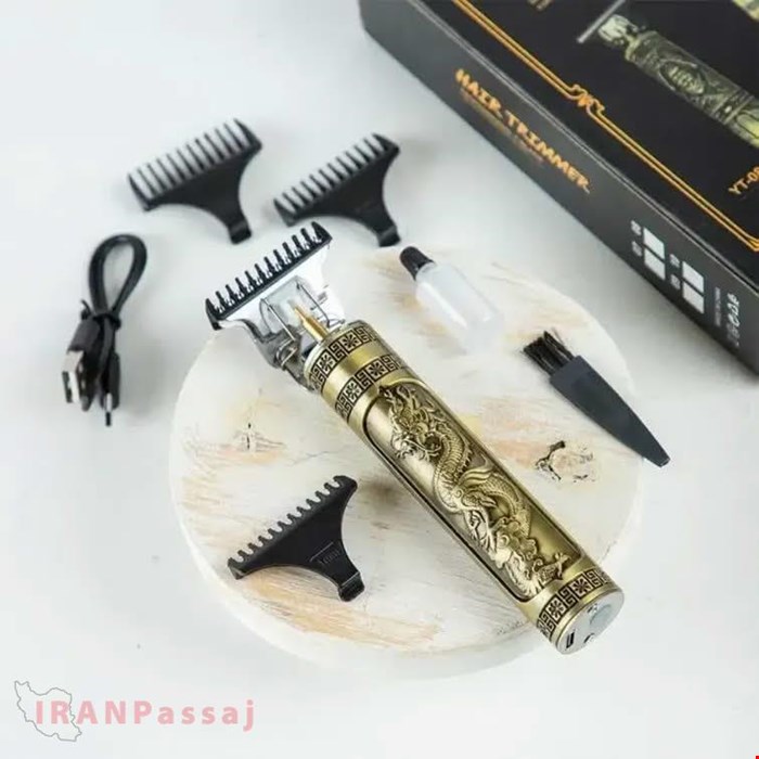 خرید ماشین اصلاح خط زن حرفه‌ای T9 دسته فلزی | موتور پرقدرت، تیغه دقیق و طراحی کلاسیک – ارسال سریع از ایران پاساژ
