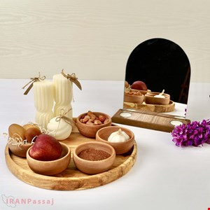 ست هفت سین چوبی و آینه چوبی sh320 – ست کامل دست‌ساز با چوب طبیعی – خرید اینترنتی از ایران پاساژ