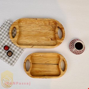 سینی سرو چای چوب توسکا SH186 - مناسب منزل و کافی‌شاپ