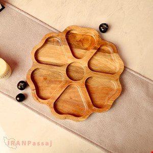 ظرف چوبی طرح گلبرگ 7 خانه کد sh88 – ساخته‌شده از چوب طبیعی توسکا – خرید اینترنتی از ایران پاساژ