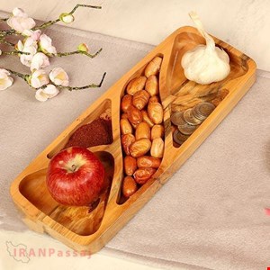 ظرف مستطیل 5 خانه کد SH90 - وسایل هفت سین چوبی - خرید اینترنتی از ایران پاساژ
