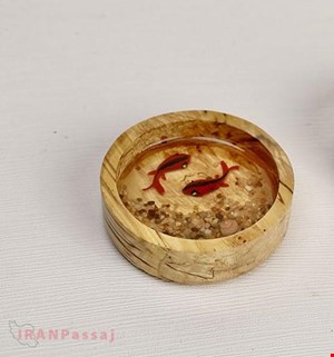 ماهی هفت سین رزینی sh362 – ترکیب چوب طبیعی و ماهی سه‌بعدی رزینی – خرید اینترنتی از ایران پاساژ