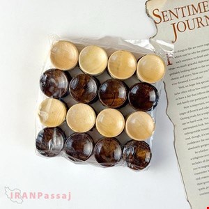 مهره تخته نرد چوبی مدل کاسه‌ای sh563 – ساخته شده از چوب طبیعی با طراحی سنتی – خرید اینترنتی از ایران پاساژ
