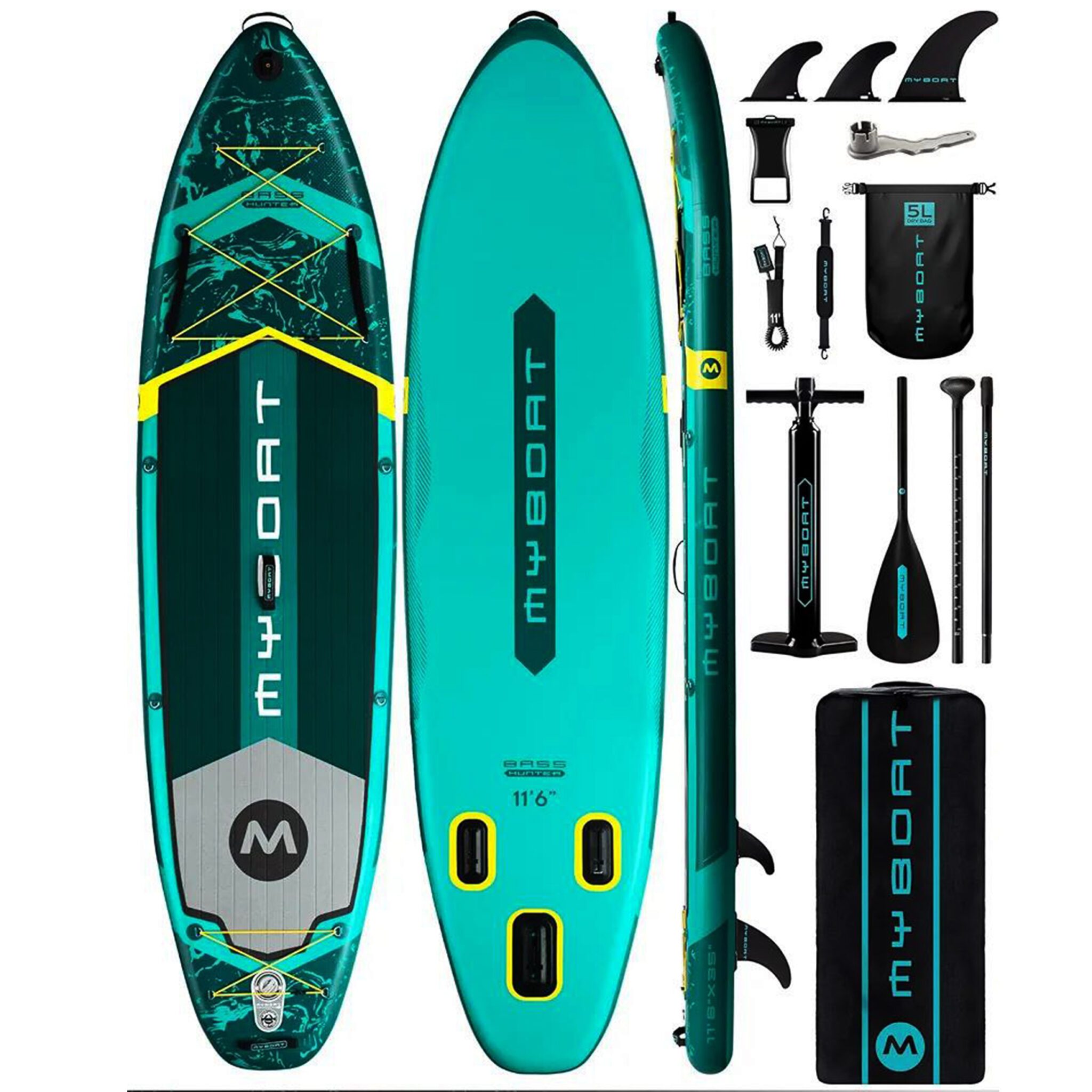 پدل برد بادی My Boat مدل Bass Hunter رنگ سبز – پایدار، مقاوم و مناسب تفریحات آبی – خرید اینترنتی از ایران پاساژ