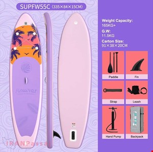 پدل برد بادی Funwater مدل C55 (سایز ۱۱ فوت) – تلاقی زیبایی، استحکام و تعادل روی آب – خرید اینترنتی از ایران پاساژ