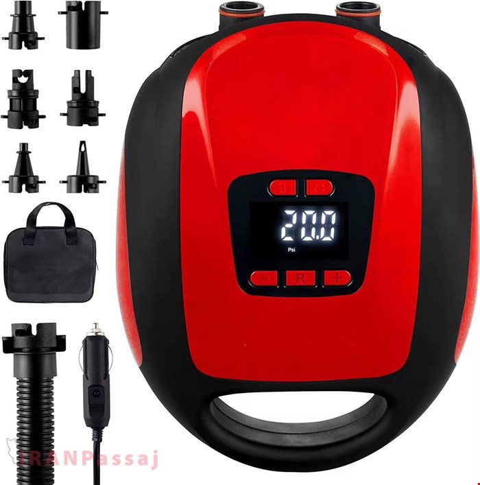 پمپ باد برقی SUP فندکی 20PSI پولوترگ – مناسب پدل برد و تجهیزات بادی – خرید اینترنتی از ایران پاساژ