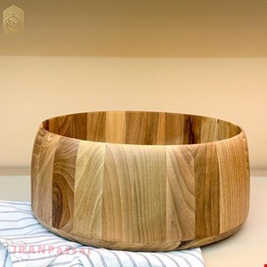 کاسه چوبی سالاد sh559 – ساخته شده از چوب طبیعی گردو با لبه بلند کاربردی – خرید اینترنتی از ایران پاساژ