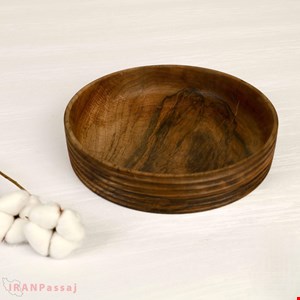 کاسه چوبی خراطی گردو SH333 – هنر دست با چوب طبیعی یک‌تکه – خرید اینترنتی از ایران پاساژ